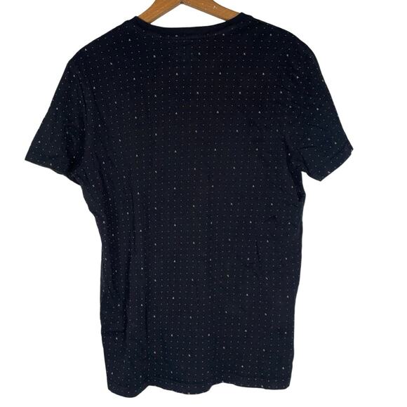 A/X Armani Exchange Black Polka Dot V-Neck Pocket T-Shirt   Size: M - Picture 2 of 3